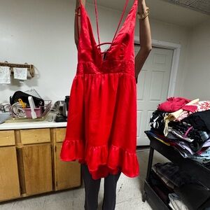 Elegant Red Women's URBAN OUTFITTERS SUN DRESS